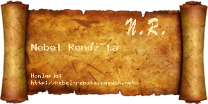 Nebel Renáta névjegykártya